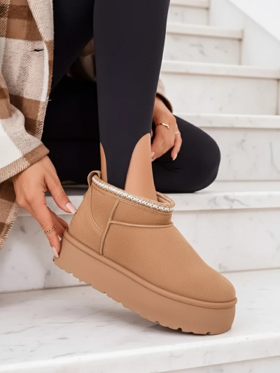 Royalfashion Damen Kurzstiefel a'la Schneestiefel Xoalla