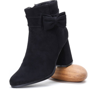 Schwarze Stiefel mit Schleife am hohen Pfosten Lucia - Footwear