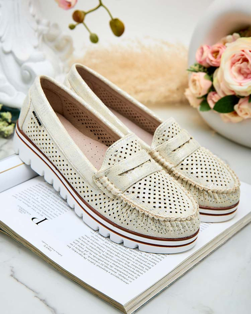 Royalfashion Ажурні жіночі мокасини Leteller