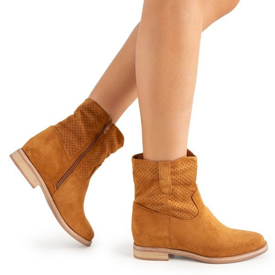 Braune Cowboystiefel mit verdecktem Keil Taize - Footwear