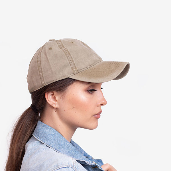 Khakifarbene Jeansmütze für Damen - Accessoires