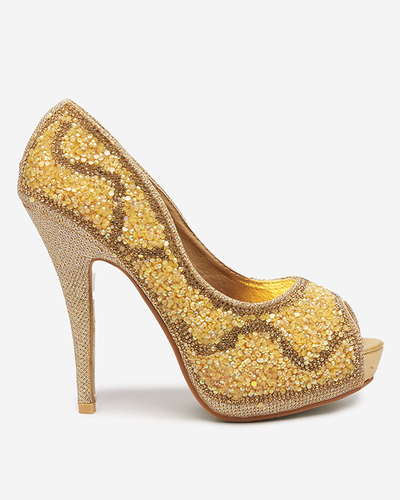 Gold Damen Pumps mit Zirkonia Dagan - Schuhe
