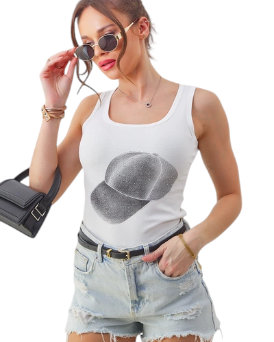 Royalfashion Damen Baumwolltanktop mit Kapuze