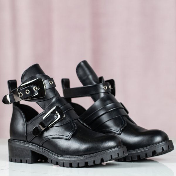 Schwarze flache Absätze Loca - Schuhe 1