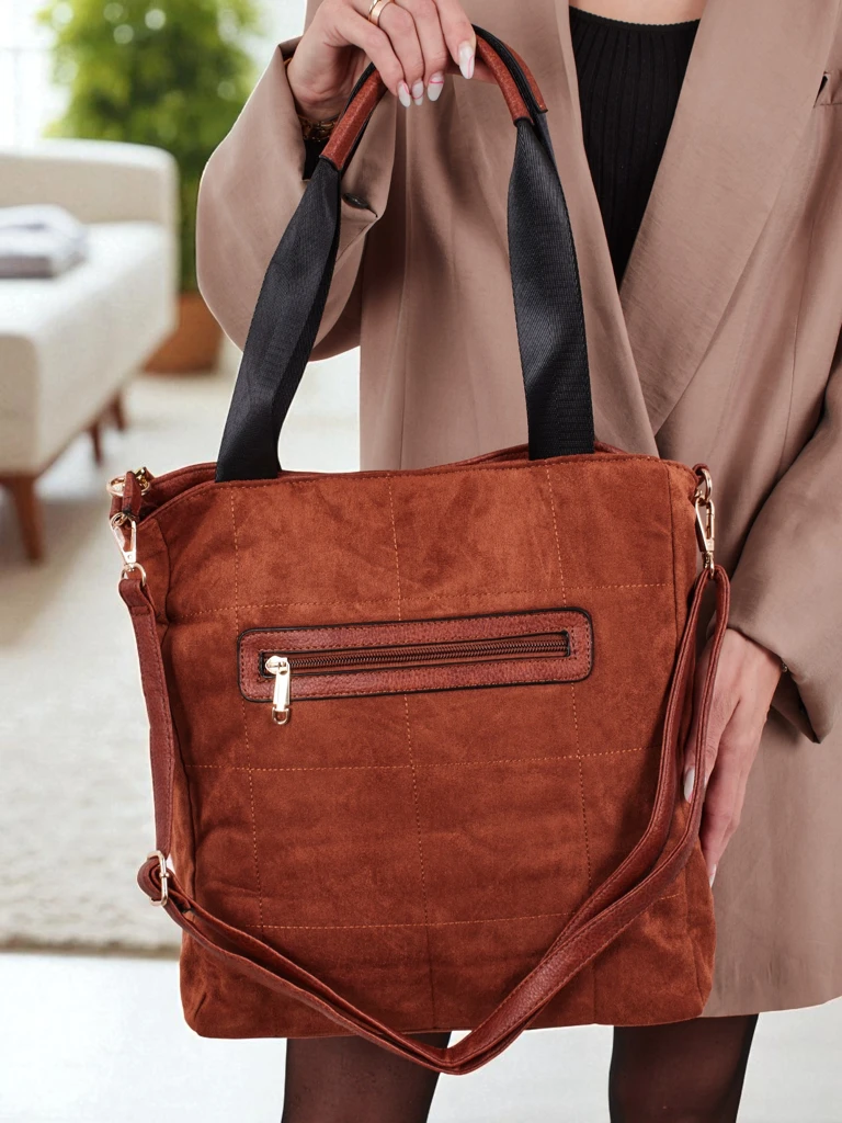 Damen Shopper Handtasche Öko-Wildleder Twilight Life