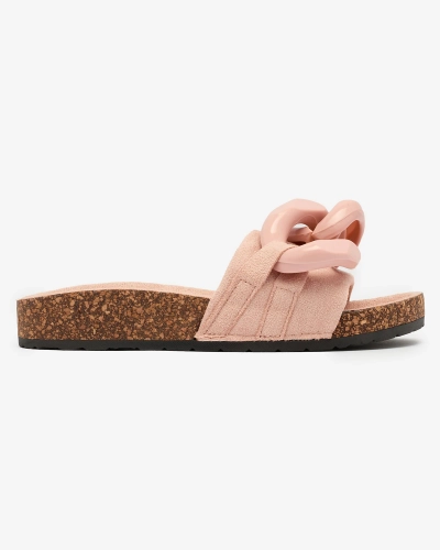 Royalfashion Damen Flip-Flops mit Kunststoffkette in rosa Opixi