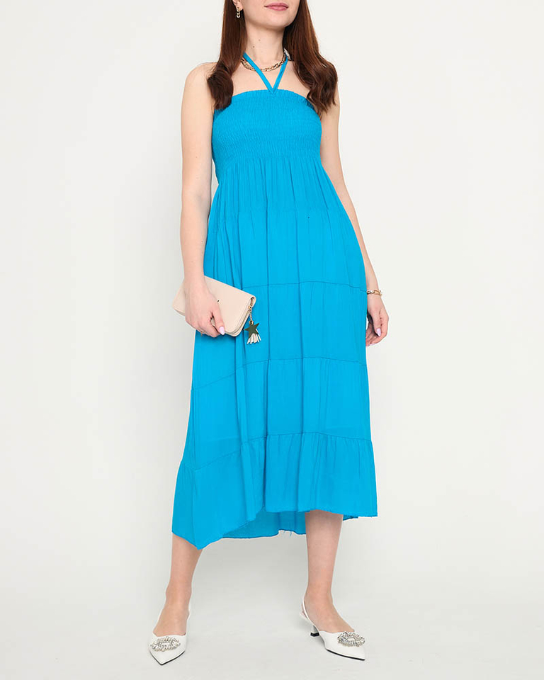 Türkises Midikleid PLUS SIZE - Bekleidung