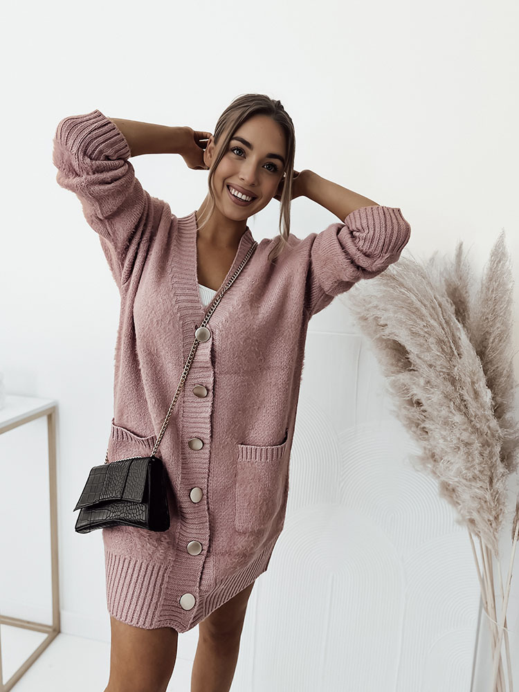 Royalfashion Rosa Damen Strickjacke