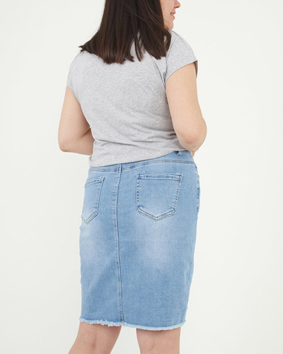 Graues Damen-T-Shirt mit Aufdruck - Kleidung