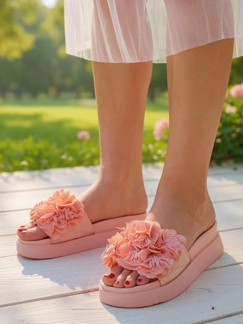 Royalfashion Жіночі сандалі з маленькими квітами Freesia