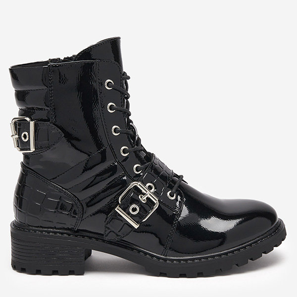 Schwarz lackierte Damenstiefel Macina - Footwear