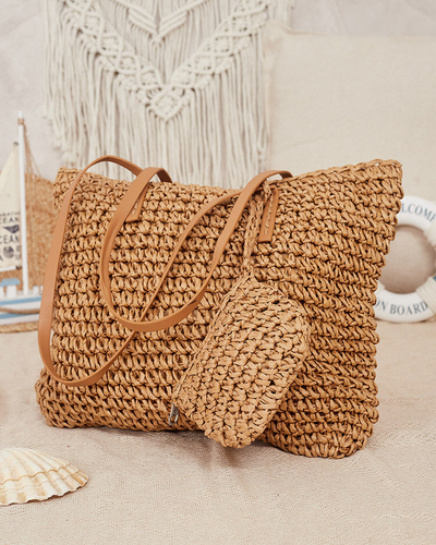 Royalfashion Große Damenhandtasche aus Stroh
