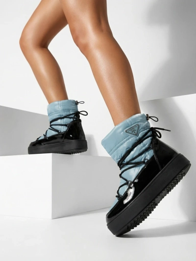 Royalfashion Damen-Schlupfstiefel a'la Schneestiefel in blau Vevnose