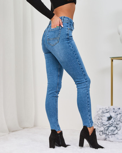 Royalfashion Damen Röhrenjeans in blau