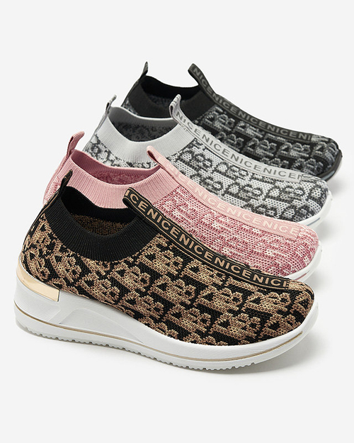 Чорно-коричневі жіночі сліпони з принтом Scerpa- Footwear