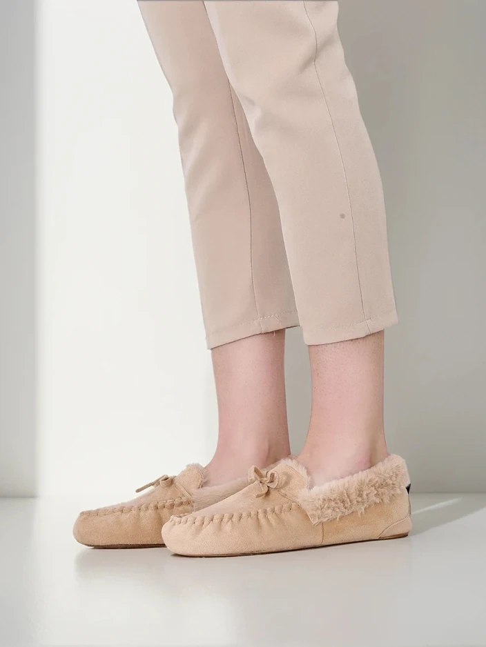 Royalfashion Damenmokassins mit Fell Ahtikes