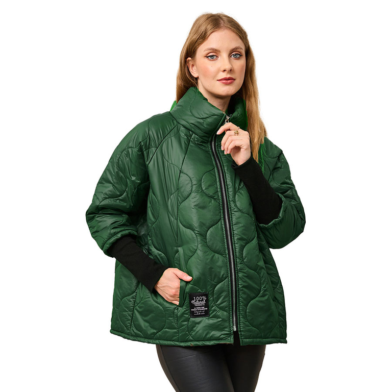 Textured Hood Zara Quilted Jackets ZARA PRINTED QUILTED JACKET