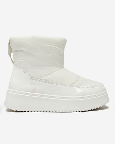 Royalfashion White Maderta Damen Schlupf-Schneestiefel