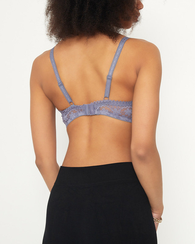 Violetter Damen-BH mit Spitze - Unterwäsche