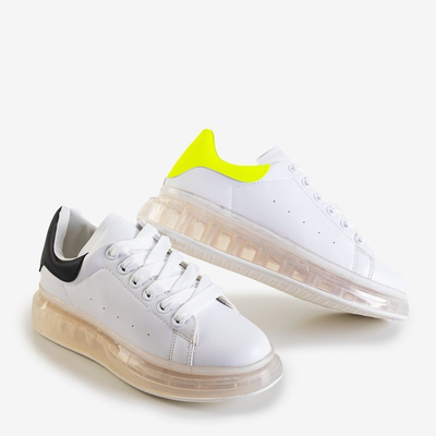 Weiße Sportschuhe mit schwarzem Garcia-Einsatz - Schuhe