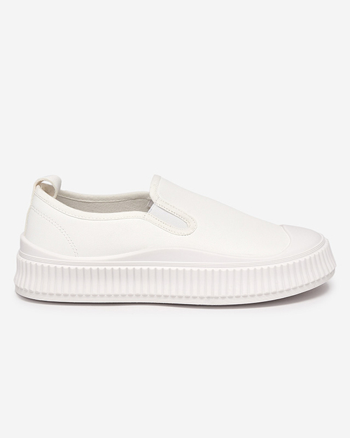 Білі жіночі напівчеревики на потовщеній підошві Tacobi-Footwear