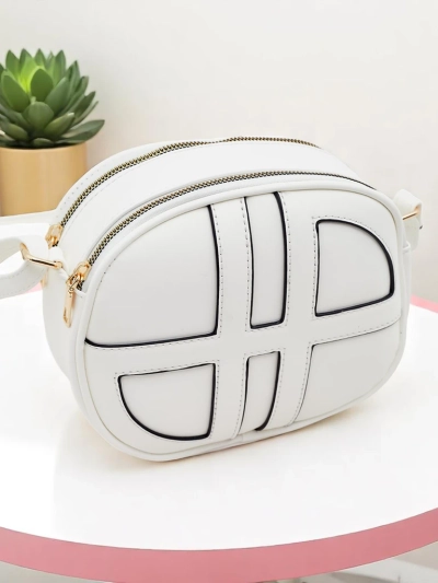 Royalfashion Kleine Damen-Rundhandtasche aus Eco-Leder Riva Circle