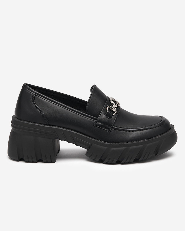 Schwarzer Damenschuh auf massiver Terima-Sohle - Footwear