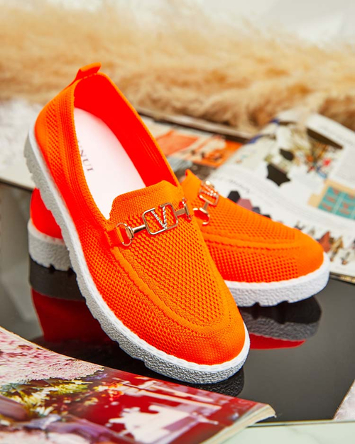 Royalfashion Жіночі тканинні мокасини із золотим декором Erticae