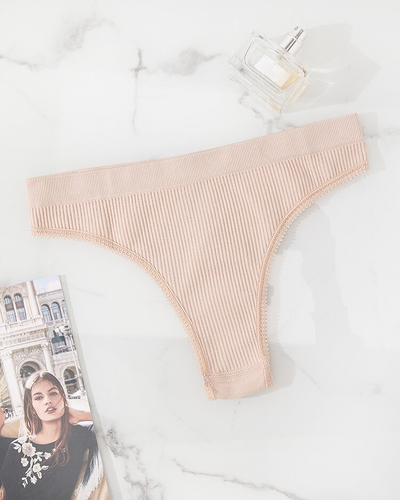 Royalfashion Beige Damen-BH-Slip