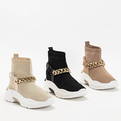 OUTLET Hohe schwarze Greqo Damen Sportschuhe - Schuhe