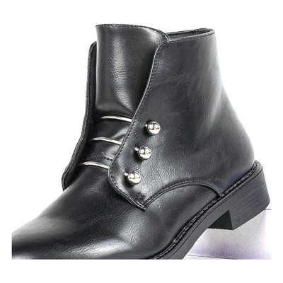 Schwarze Damenstiefel mit flachem Absatz Retorena - Footwear 1
