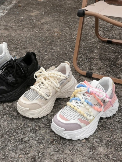 Royalfashion Damen sportliche Sneakers auf dickerer Sohle Loness
