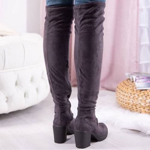 ВИХІД Сірі черевики на вищій стійці Мокалінея - Взуття