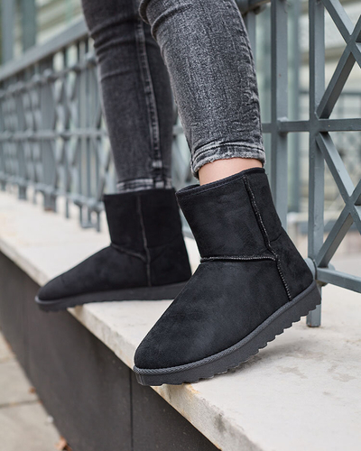 Royalfashion Damenstiefel a'la Schneestiefel in schwarzer Farbe Aener
