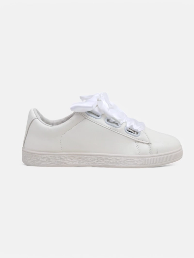 Royalfashion Damen Sneaker aus Eco-Leder mit dekorativen Schnürsenkeln Etti