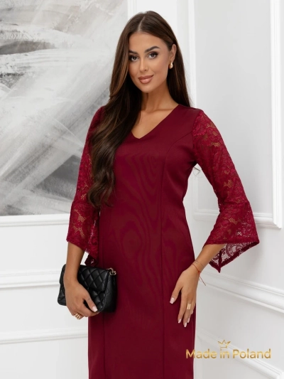 Damen Mini Kleid mit Spitzenärmeln Livia Style