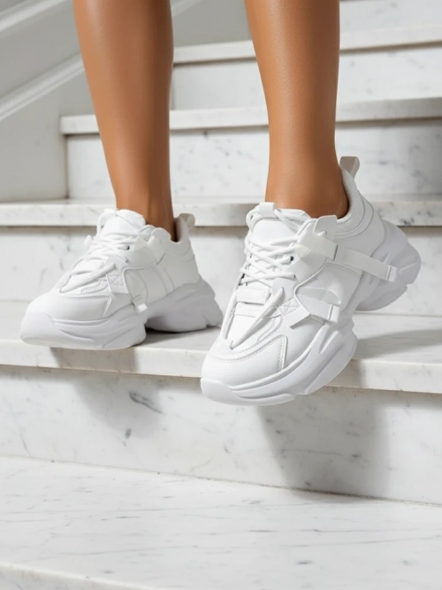 Снікерси від Giulia Bella з платформою в білому кольорі