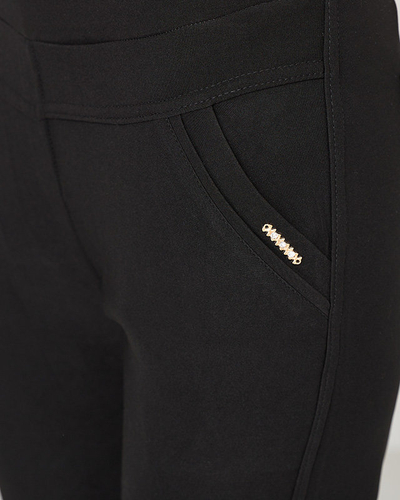 Elegante schwarze Treggings in ÜBERGRÖSSE für Damen - Kleidung