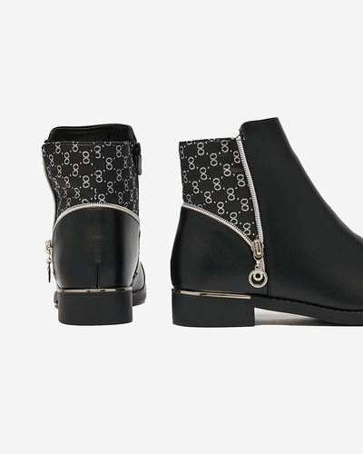 Royalfashion Schwarz Damenstiefel a'la sztyblety Orlaa