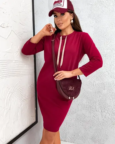 Royalfashion Жіноче міні-сукня з бавовняної тканини