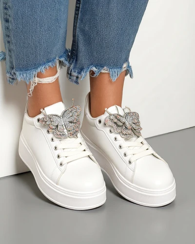 Royalfashion Damen Plattform Sneakers mit Butterfly Obellay