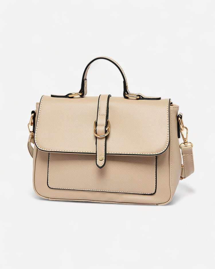 Royalfashion Kleine Damenhandtasche in hellbrauner Farbe