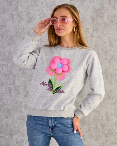 Royalfashion Damen Sweatshirt mit dünnem Druck