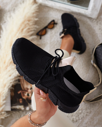 Sportschuhe in Schwarz und Beige für Damen Bommgi - Schuhe