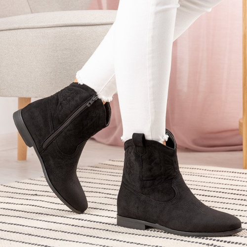 Чорні черевики типу ковбойських Yuki - Взуття