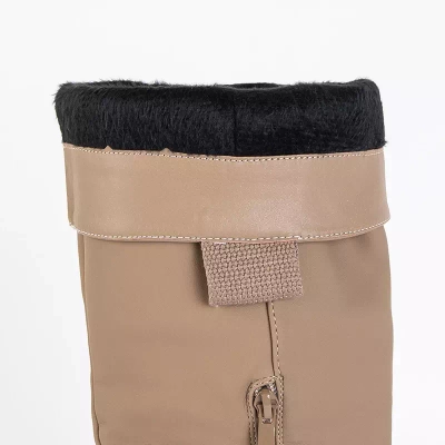 OUTLET Beige Damenstiefel bis zur Mitte der Wade Oledd- Footwear