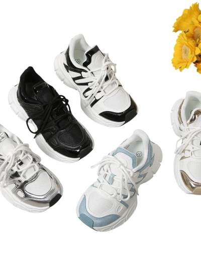 Royalfashion Damen sportliche Sneakers auf dickerer Sohle Loness