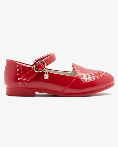 Rote Mädchenpumps mit Strasssteinen Praja- Footwear