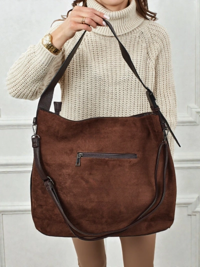 Damen Shopper Handtasche Eco Wildleder Donenn