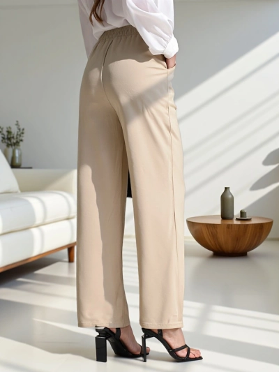 Royalfashion Weite Damenhose mit seitlichen Bindebändern